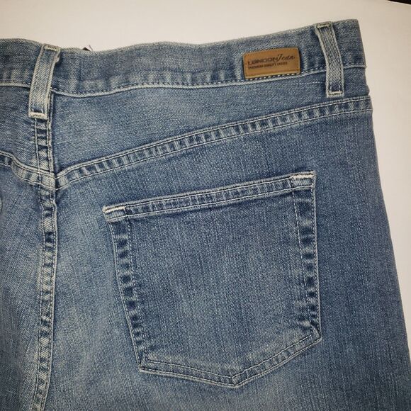 LONDON JEAN Button Fly Medium Wash Straight Leg Denim Jeans Womens Size 14 - Picture 4 of 8